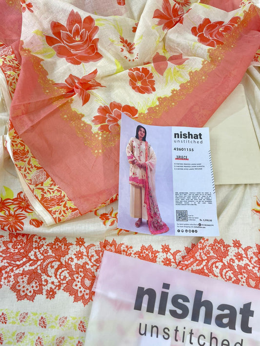 NISHAT LAWN 3 PC