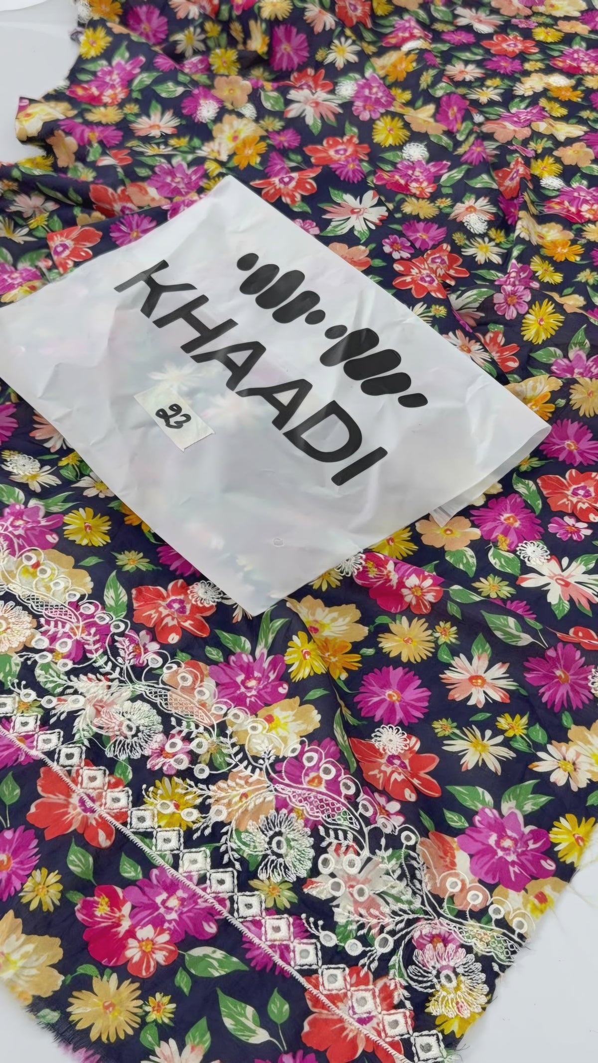 KHAADI EMB 2 PC LAWN SHIRT TROUSER