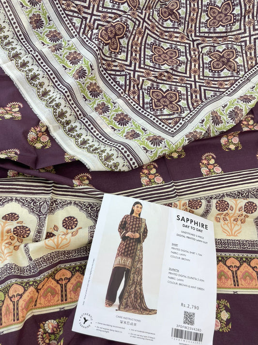 SAPPHIRE LAWN 2 PC SHIRT DUPATTA