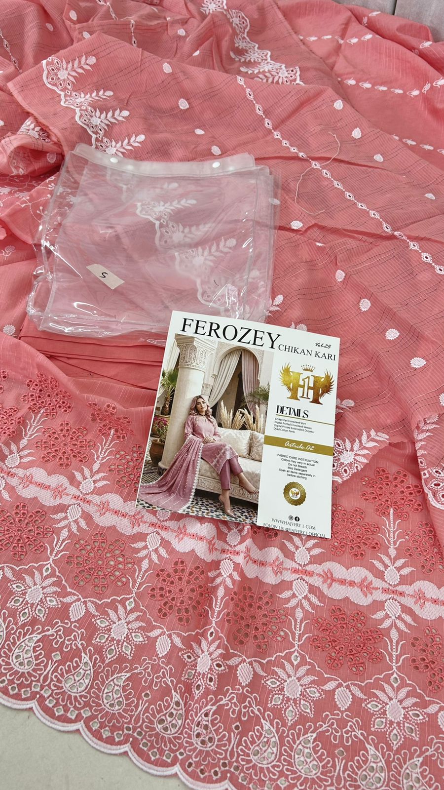 LUXURY LAWN CHIKANKARI 3PC
