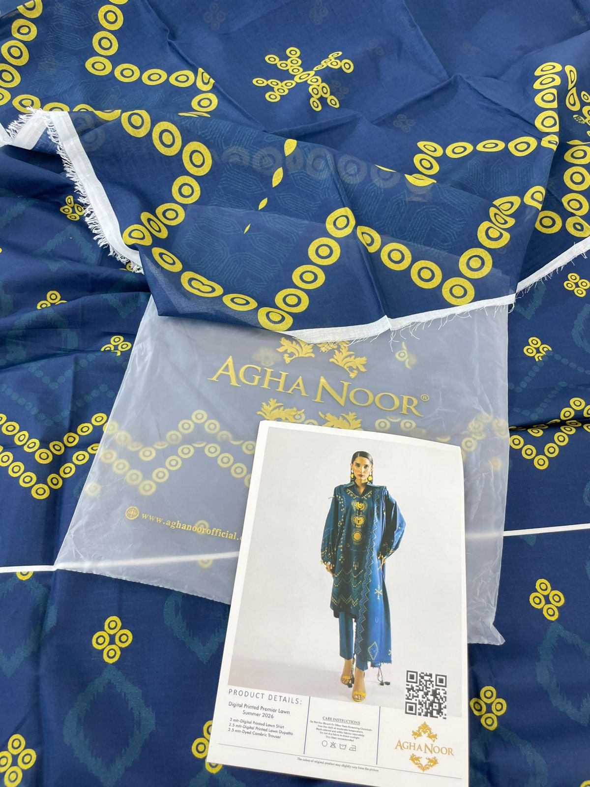 AGHA NOOR LAWN 3PC