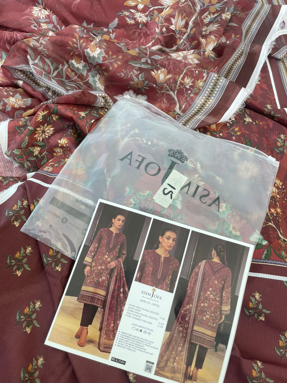 ASIMJOFA LAWN 3 PC