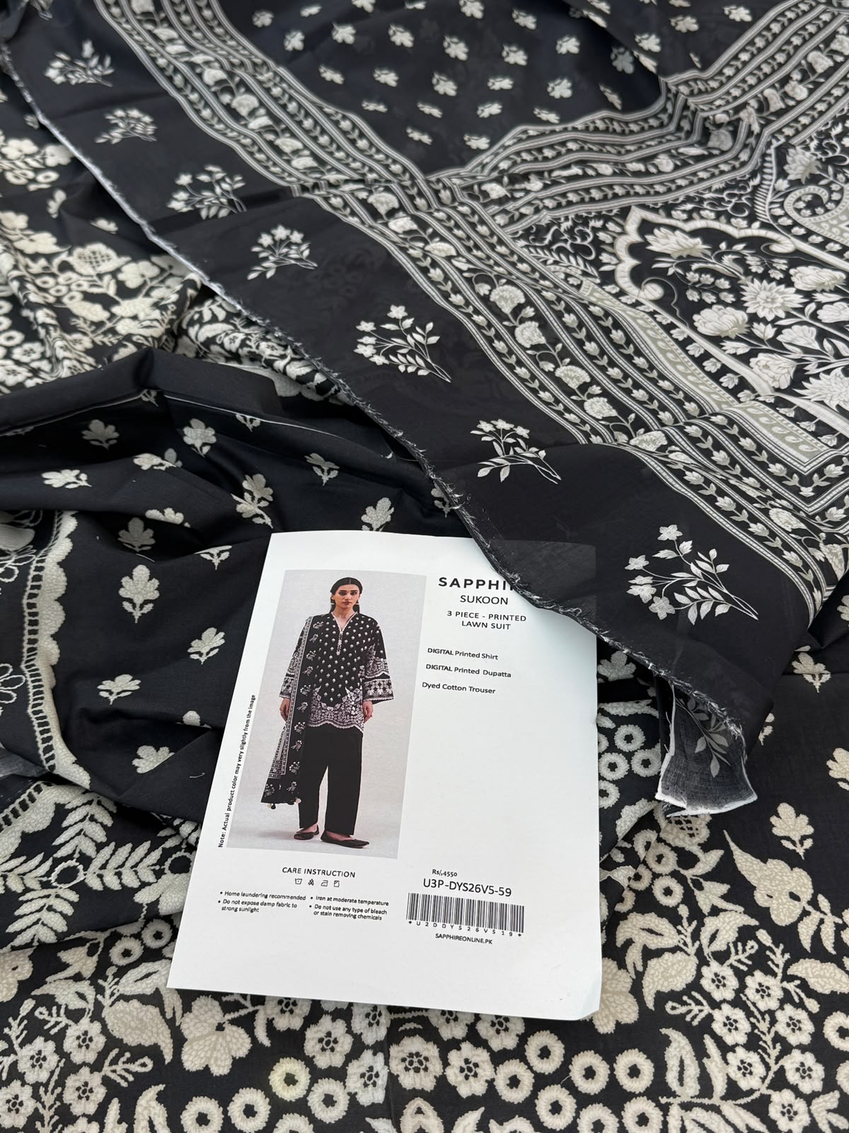 SAPPHIRE LAWN 3 PC