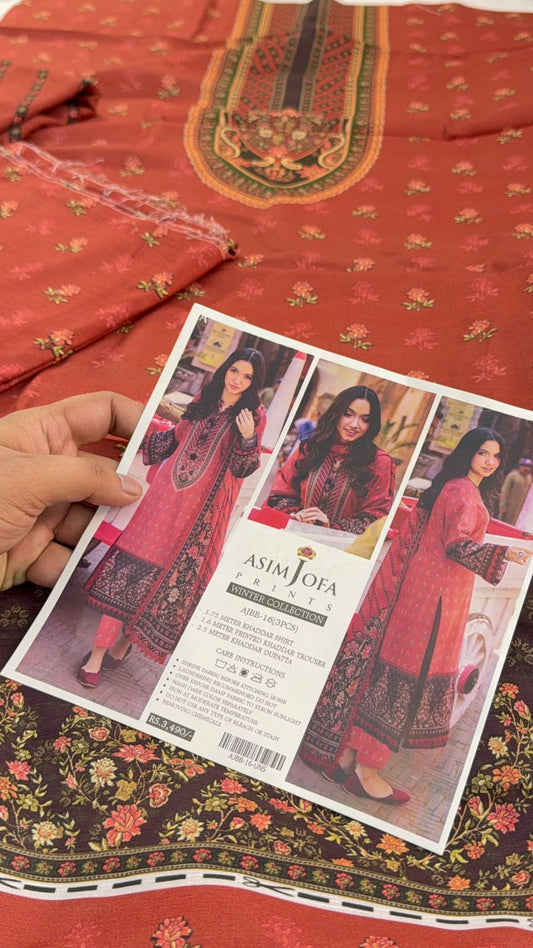 ASIM JOFA KHADDAR 3 PC