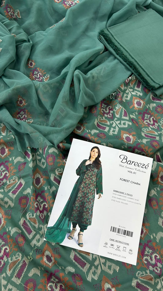 BAREEZE EMB LAWN 3 PC