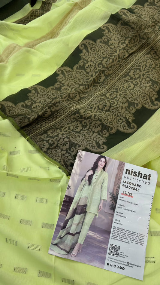 NISHAT JACQUARD LAWN 3 PC