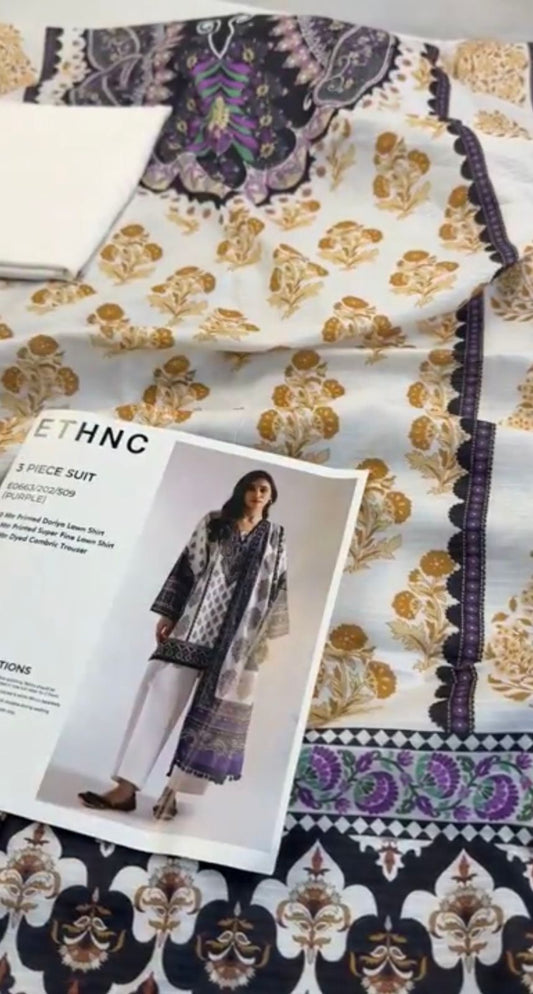 ETHNIC 3 PC LAWN