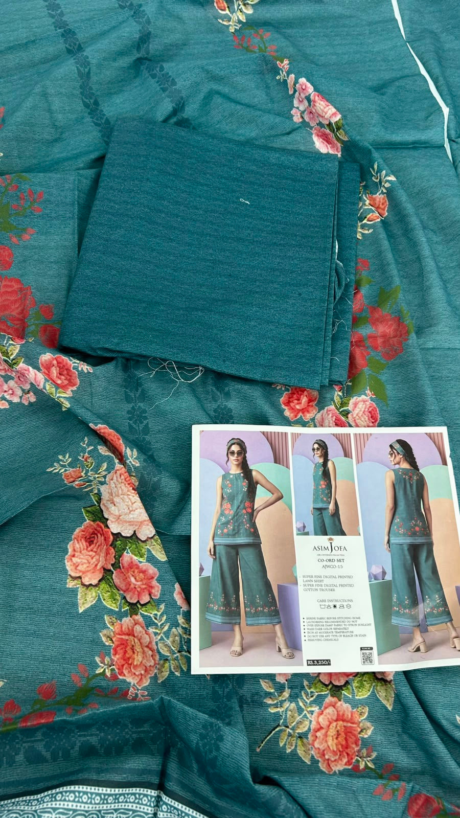 ASIMJOFA 2 PC LAWN SHIRT TROUSER