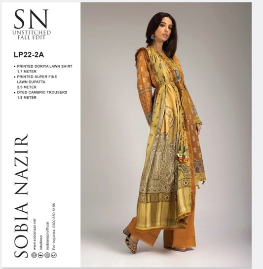 SOBIA NAZIR LAWN BANADORA 3 PC