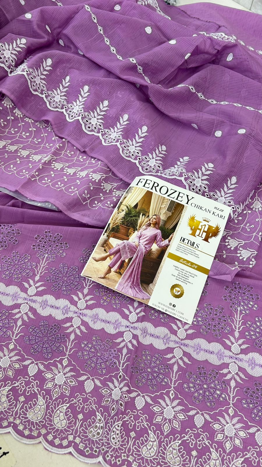 LUXURY LAWN CHIKANKARI 3PC