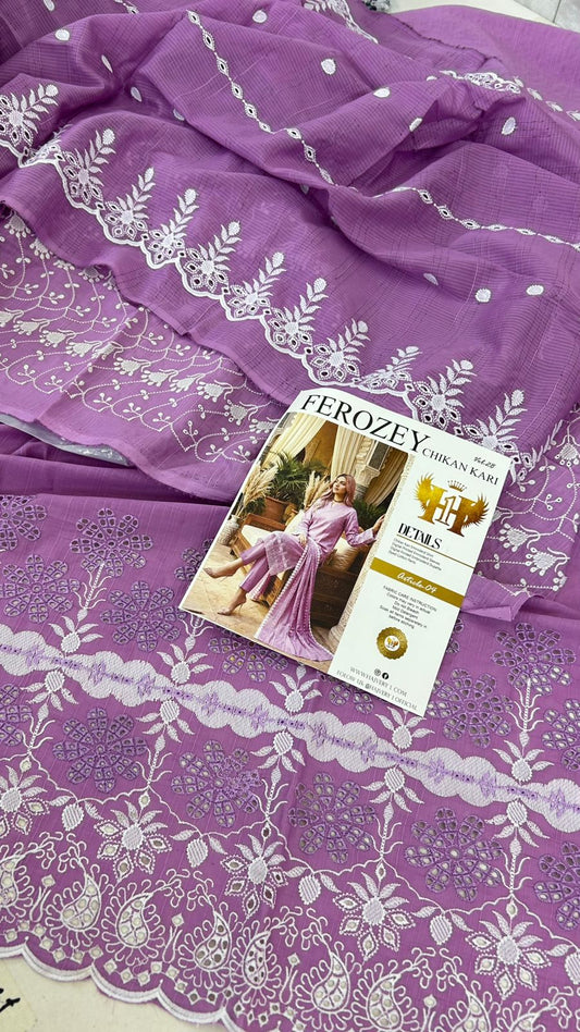 LUXURY LAWN CHIKANKARI 3PC