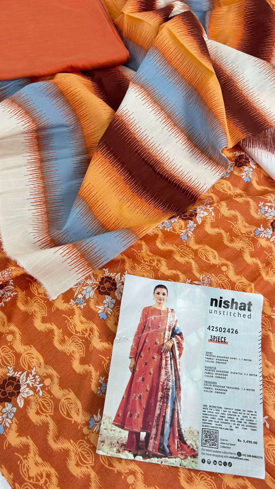 NISHAT KHADDAR 3 PC
