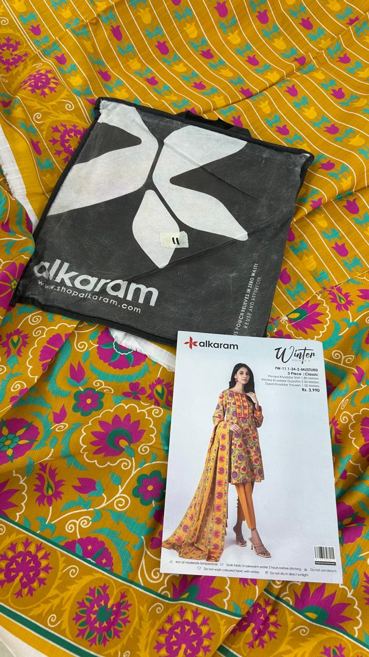 ALKARAM KHADDAR 3 PC