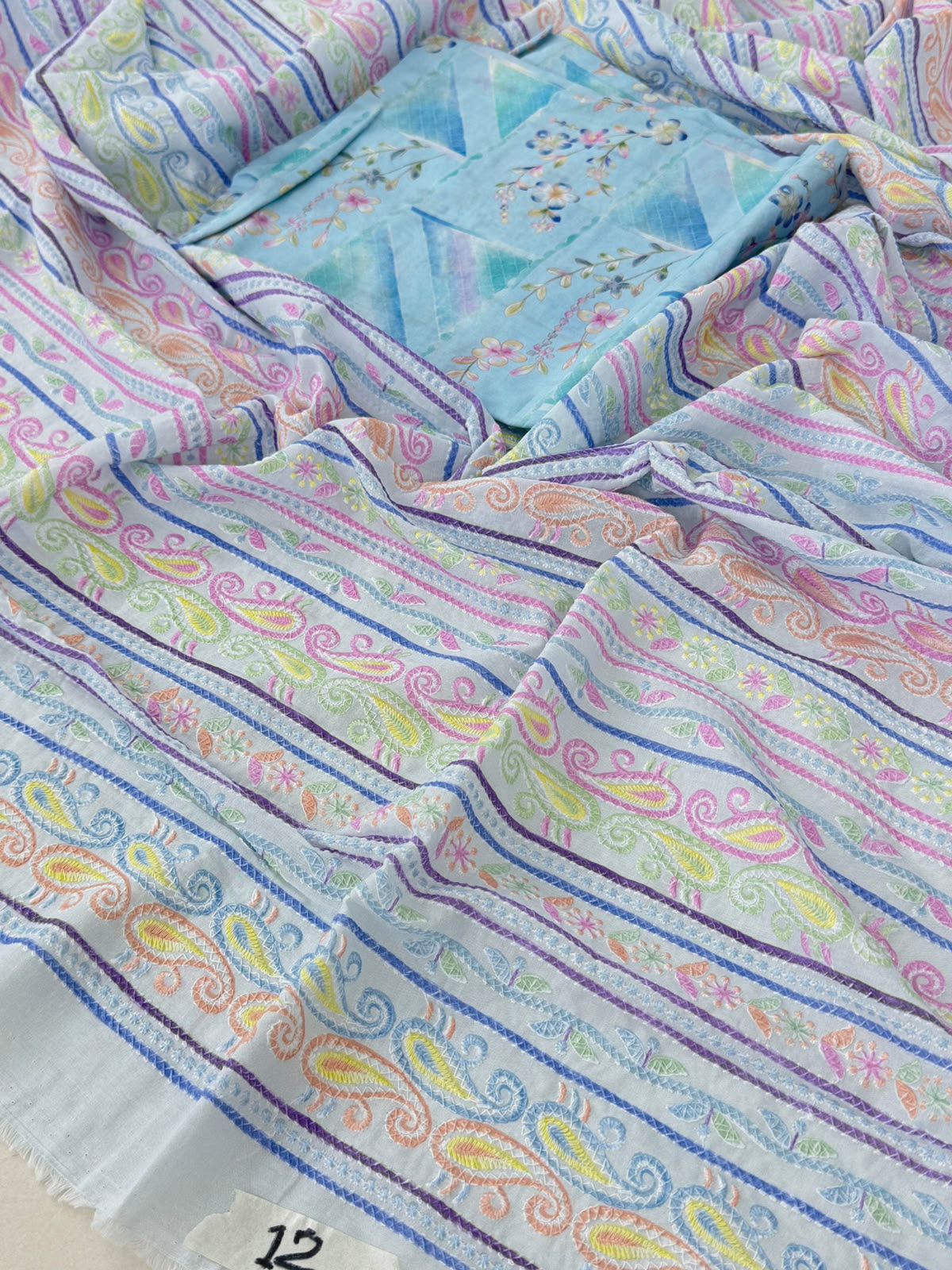 CHICKANKARI LAWN LUXURY 2 PC SHIRT TROUSER