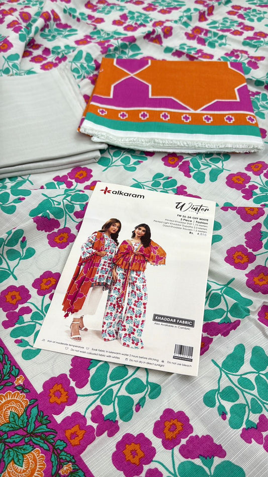 ALKARAM KHADDAR 3 PC