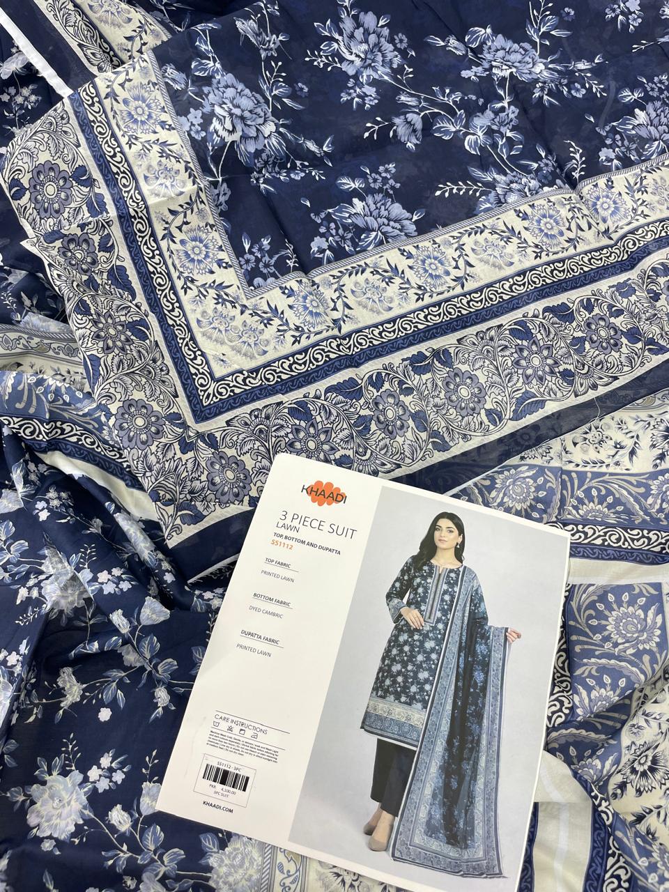 KHAADI LAWN 3PC