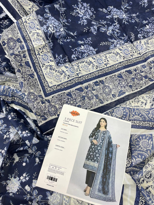KHAADI LAWN 3PC