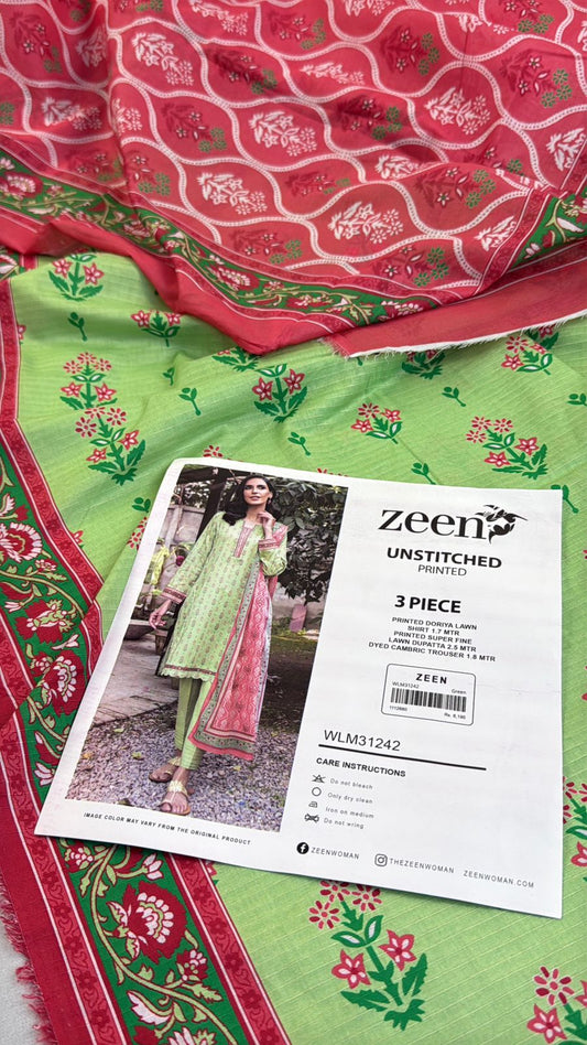 ZEEN LAWN 3PC