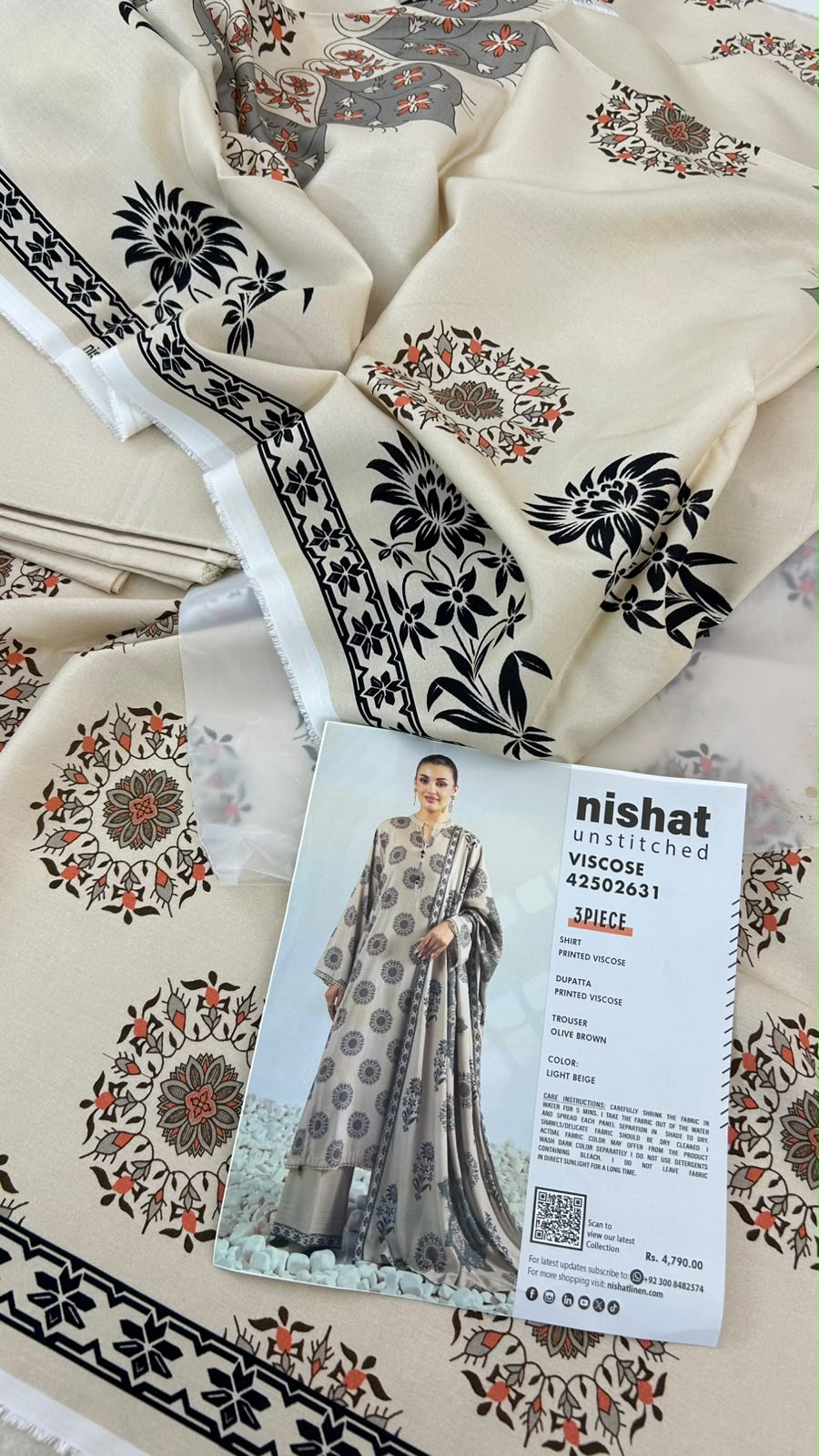 NISHAT VISCOSE 3 PC