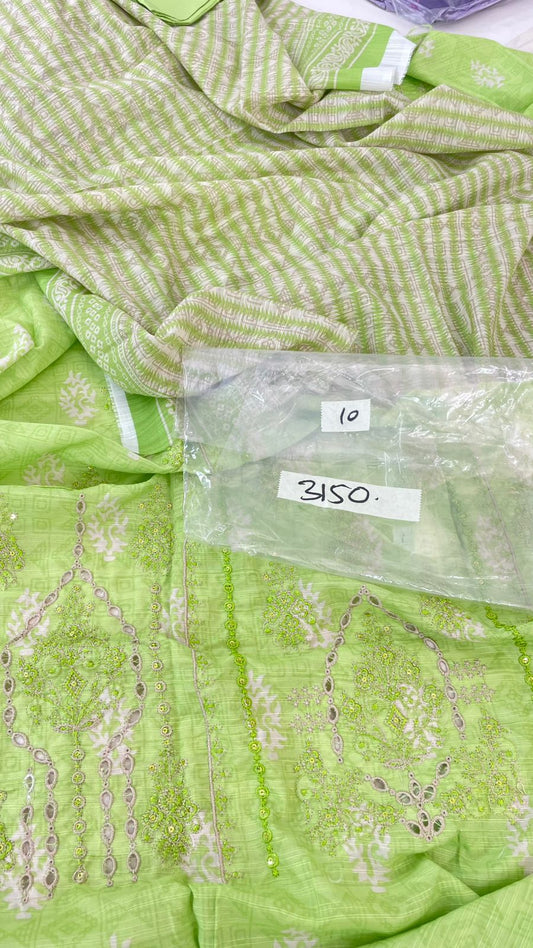 MIX BRAND EMB 3 PC LAWN