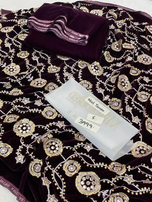 MARIA B EMB VELVET 2 PC