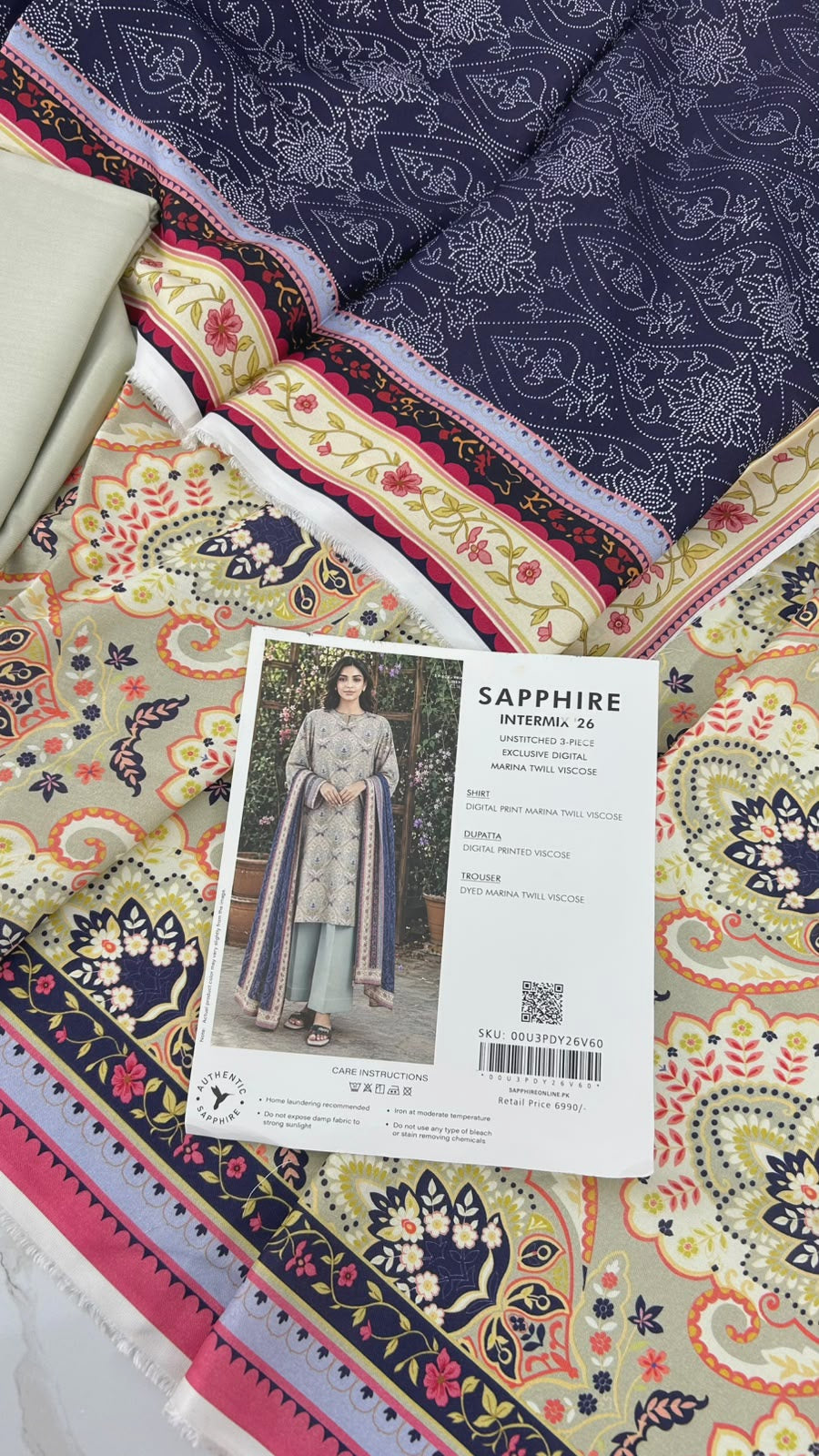 SAPPHIRE TWIL MARINA VISCOSE 3 PC