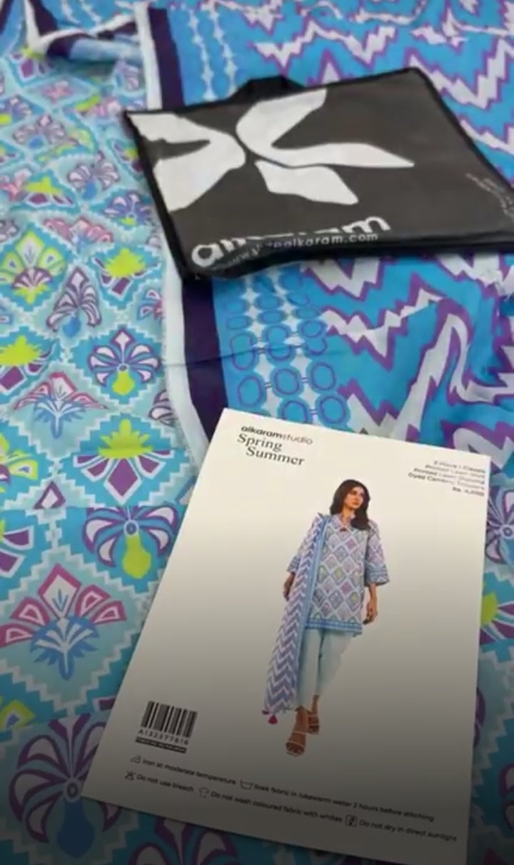 ALKARAM LAWN 3 PC