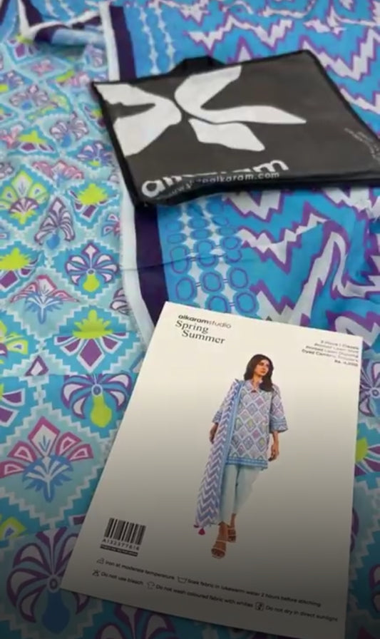 ALKARAM LAWN 3 PC
