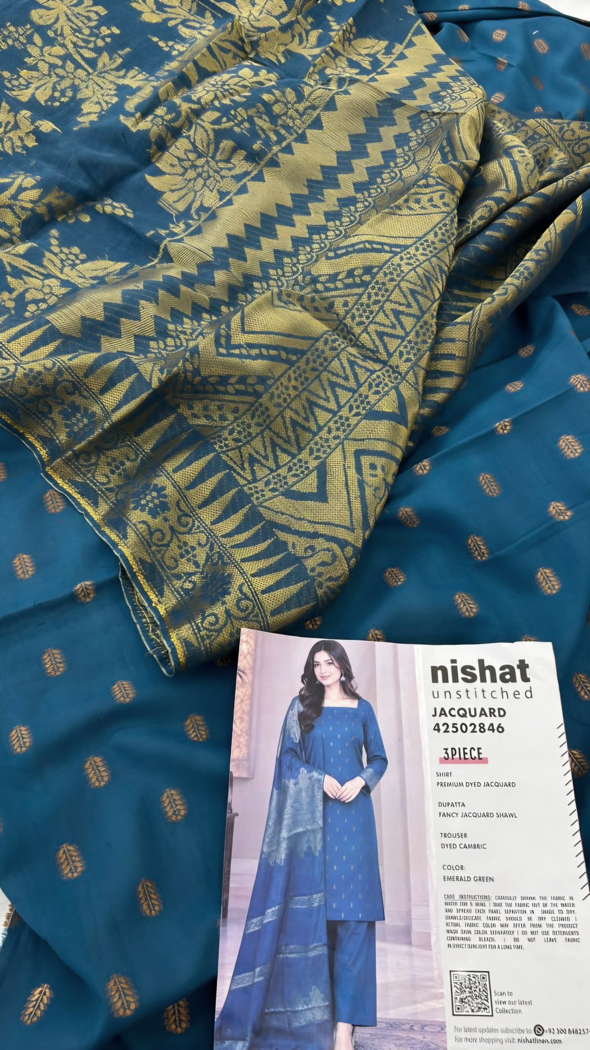 NISHAT JACQUARD LAWN 3 PC