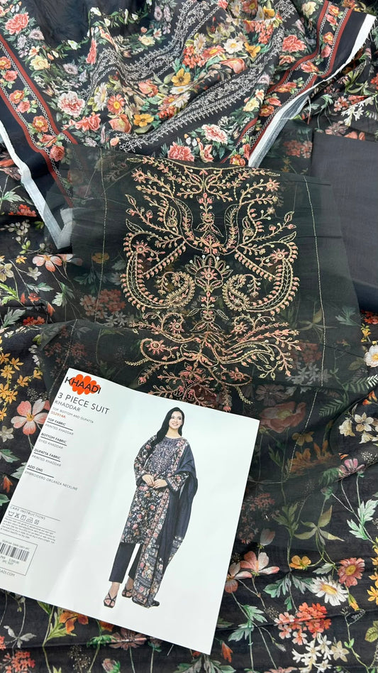 KHAADI EMBROIDERED KHADDAR 3 PC