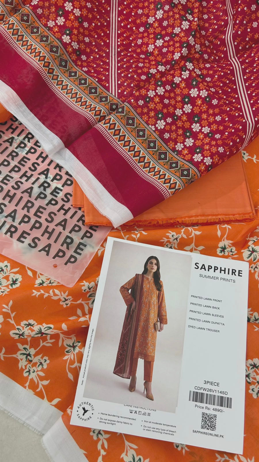 SAPPHIRE LAWN 3 PC