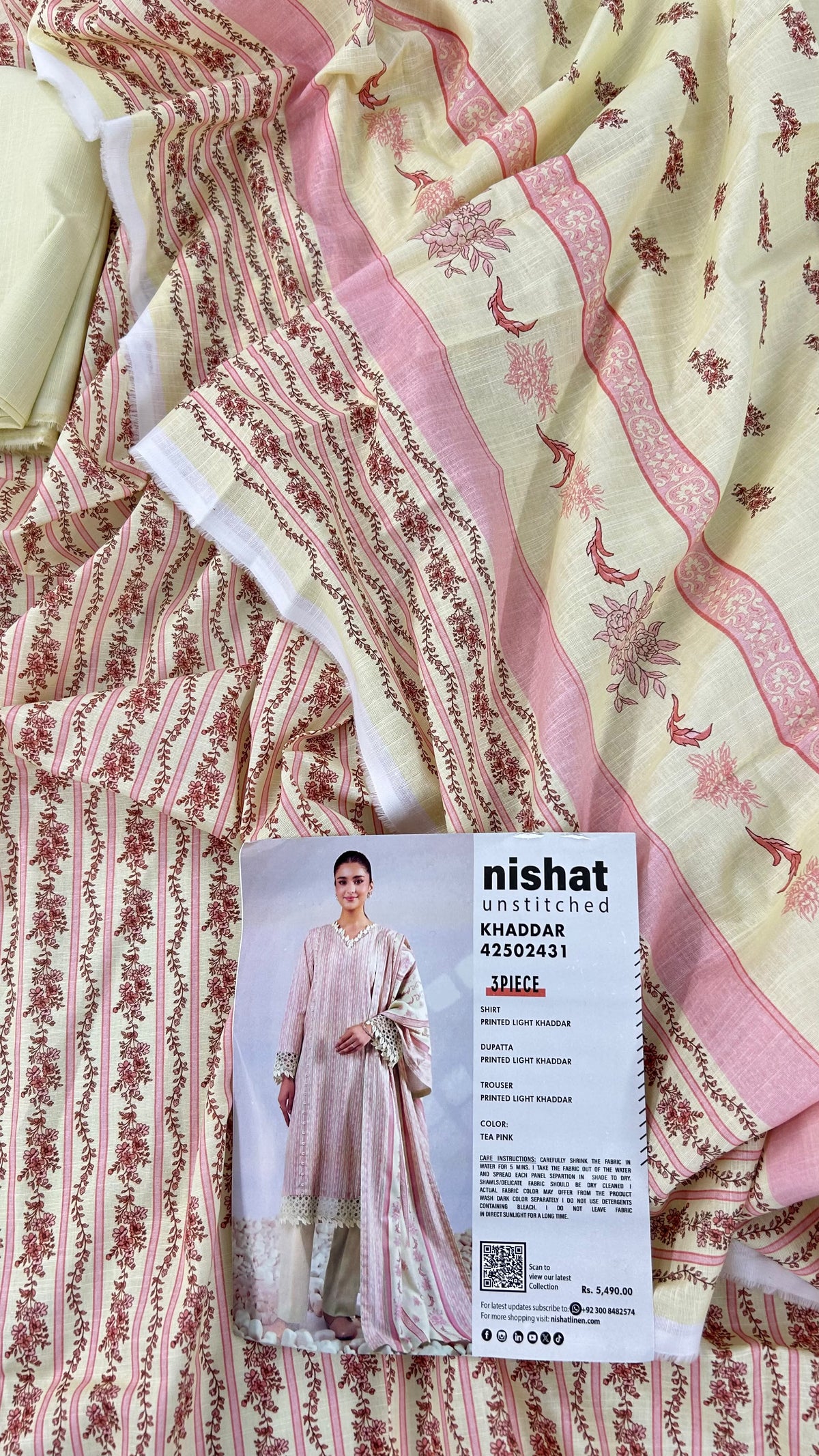 NISHAT KHADDAR 3 PC
