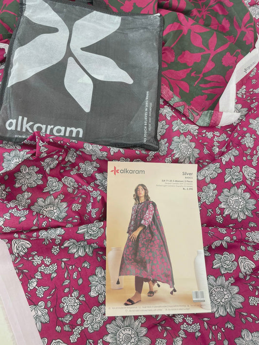 ALKARAM 2 PC LAWN SHIRT DUPATTA