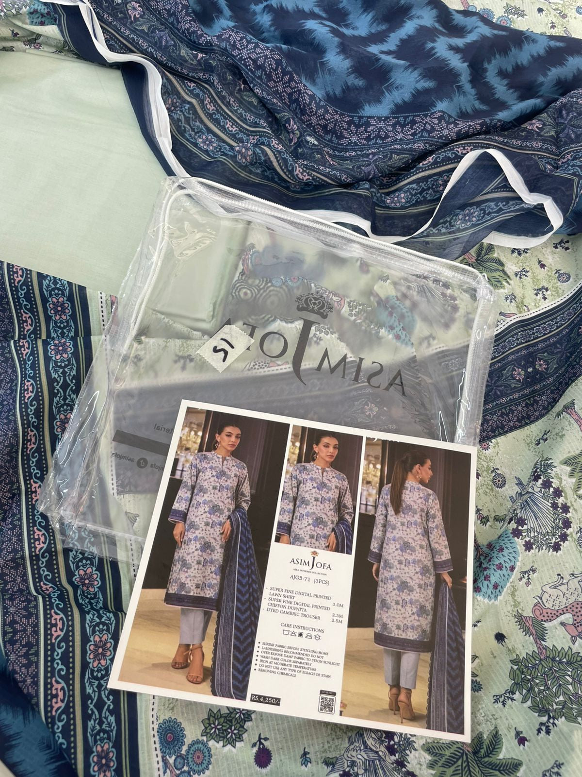 ASIMJOFA LAWN 3 PC