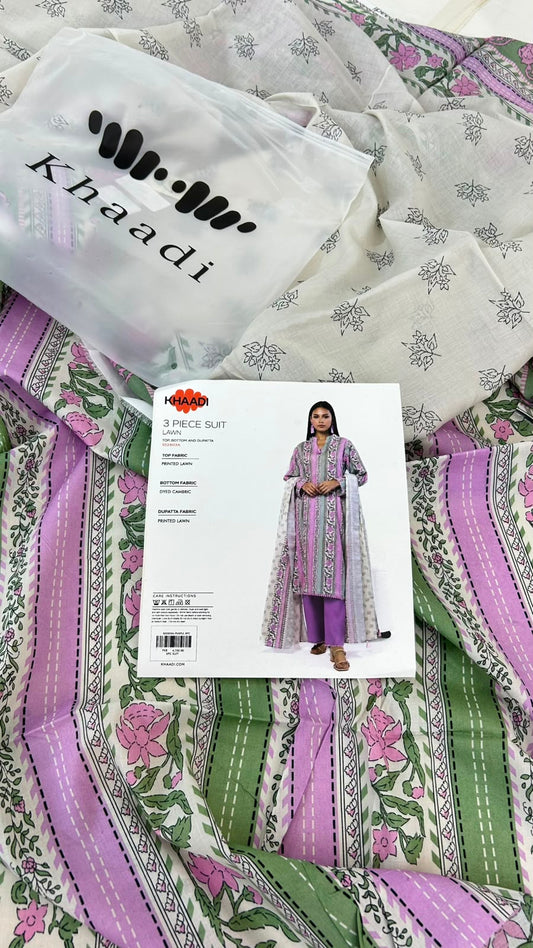 KHAADI LAWN 3 PC