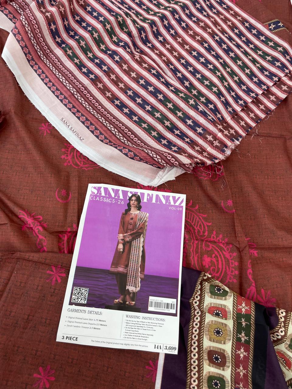 SANA SAFINAZ LAWN 3PC