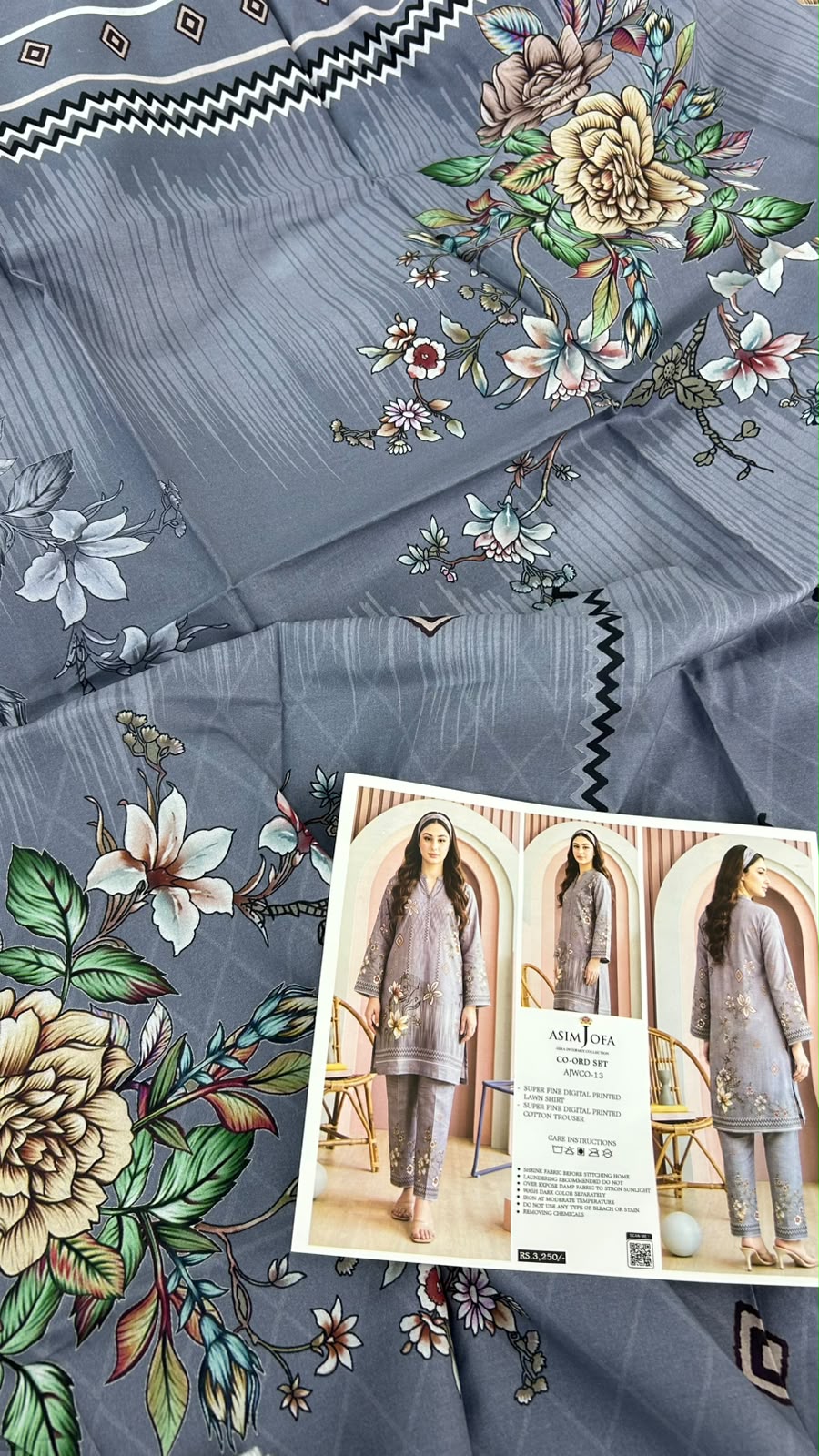 ASIMJOFA 2 PC LAWN SHIRT TROUSER