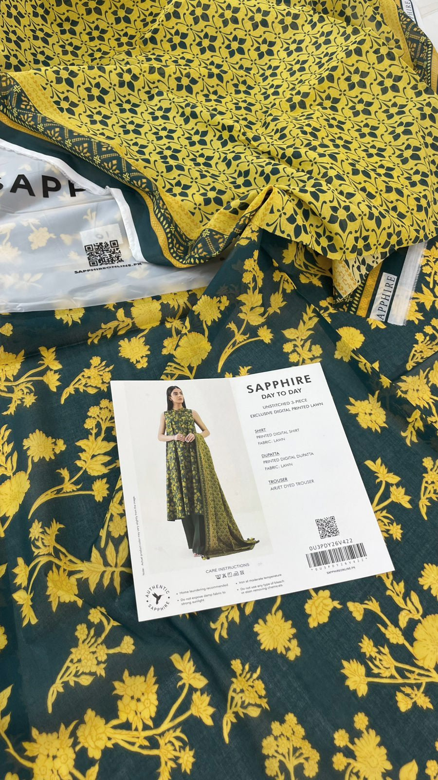 SAPPHIRE LAWN 3 PC