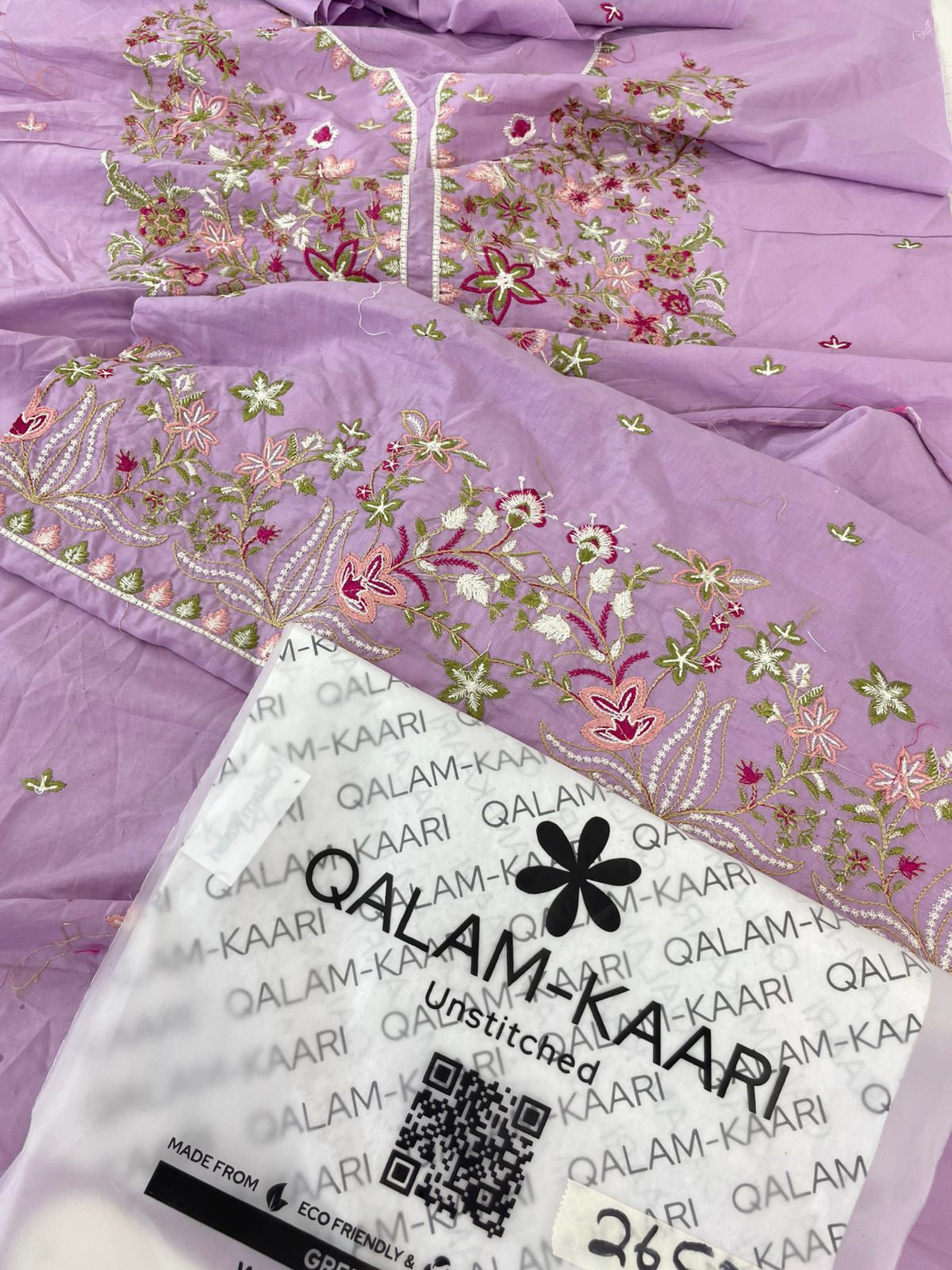 QALAM-KAARI EMBROIDERED 2 PC LAWN SHIRT TROUSER