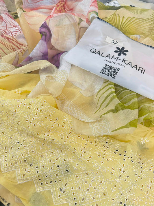 QALAMKAARI EMB 2 PC SHIRT DUPATTA