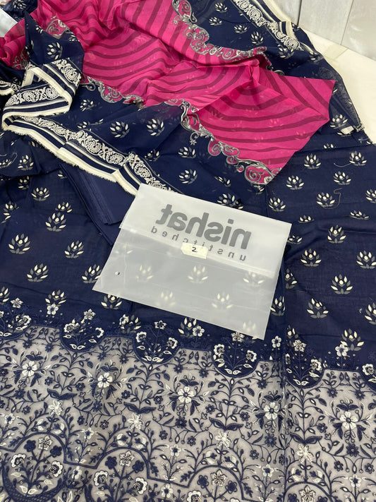 NISHAT EMB LAWN 3 PC