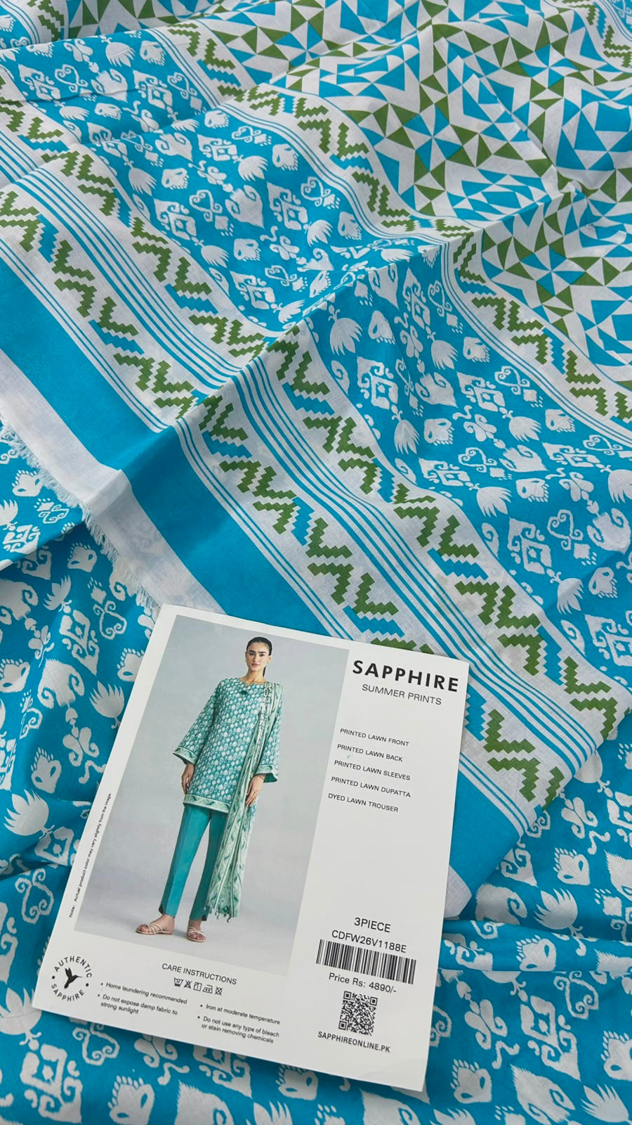 SAPPHIRE LAWN 3 PC