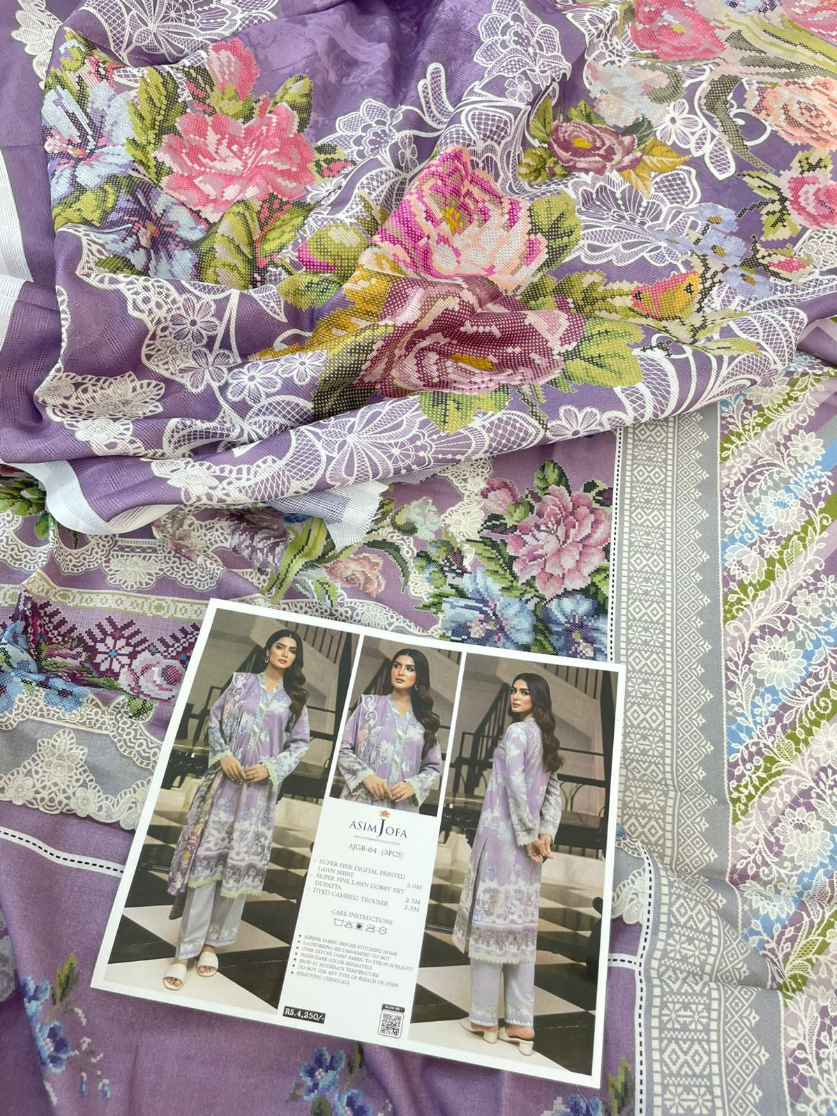 ASIMJOFA LAWN 3 PC