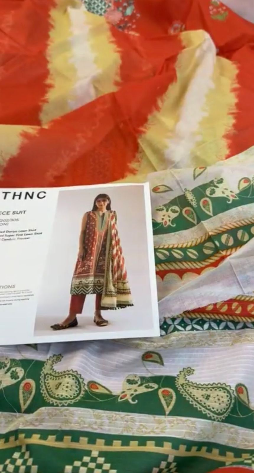 ETHNIC 3 PC LAWN