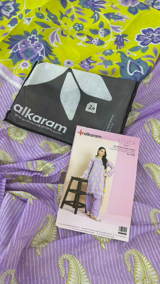 ALKARAM 2 PC SHIRT DUPATTA LAWN