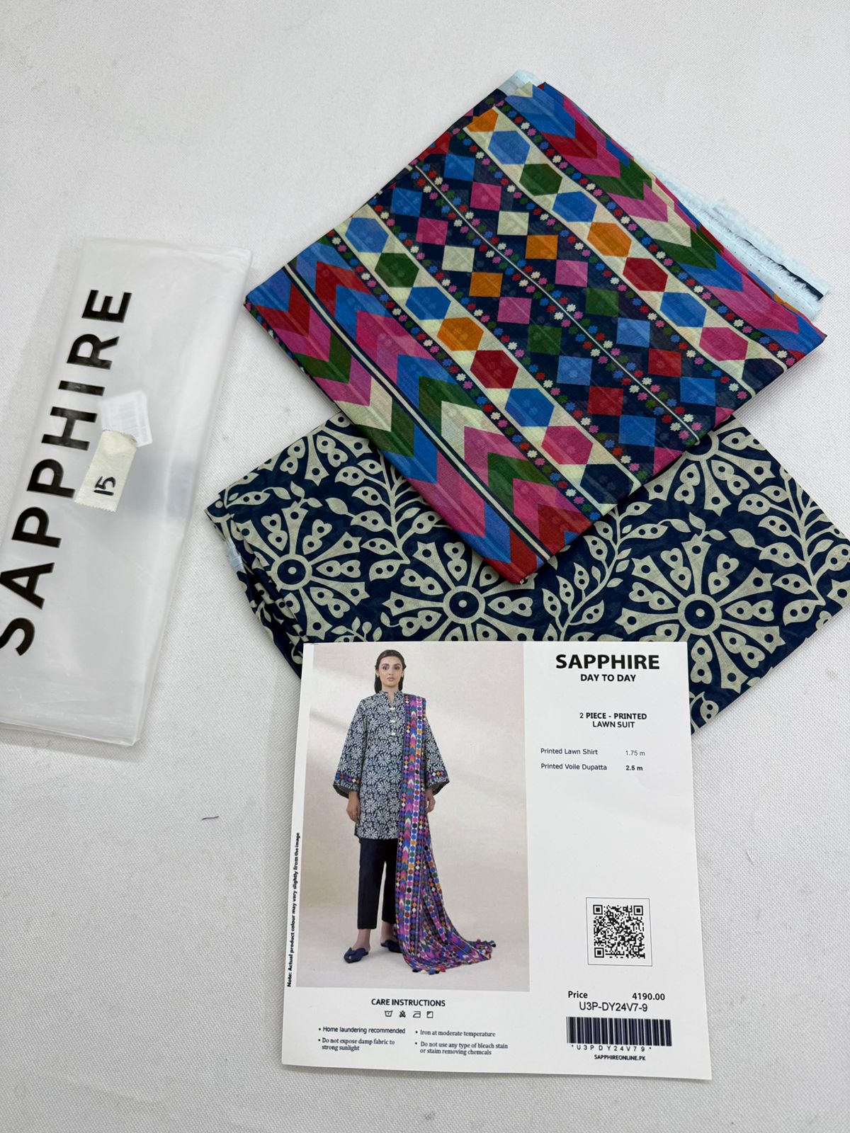 SAPPHIRE LAWN 2 PC SHIRT DUPATTA