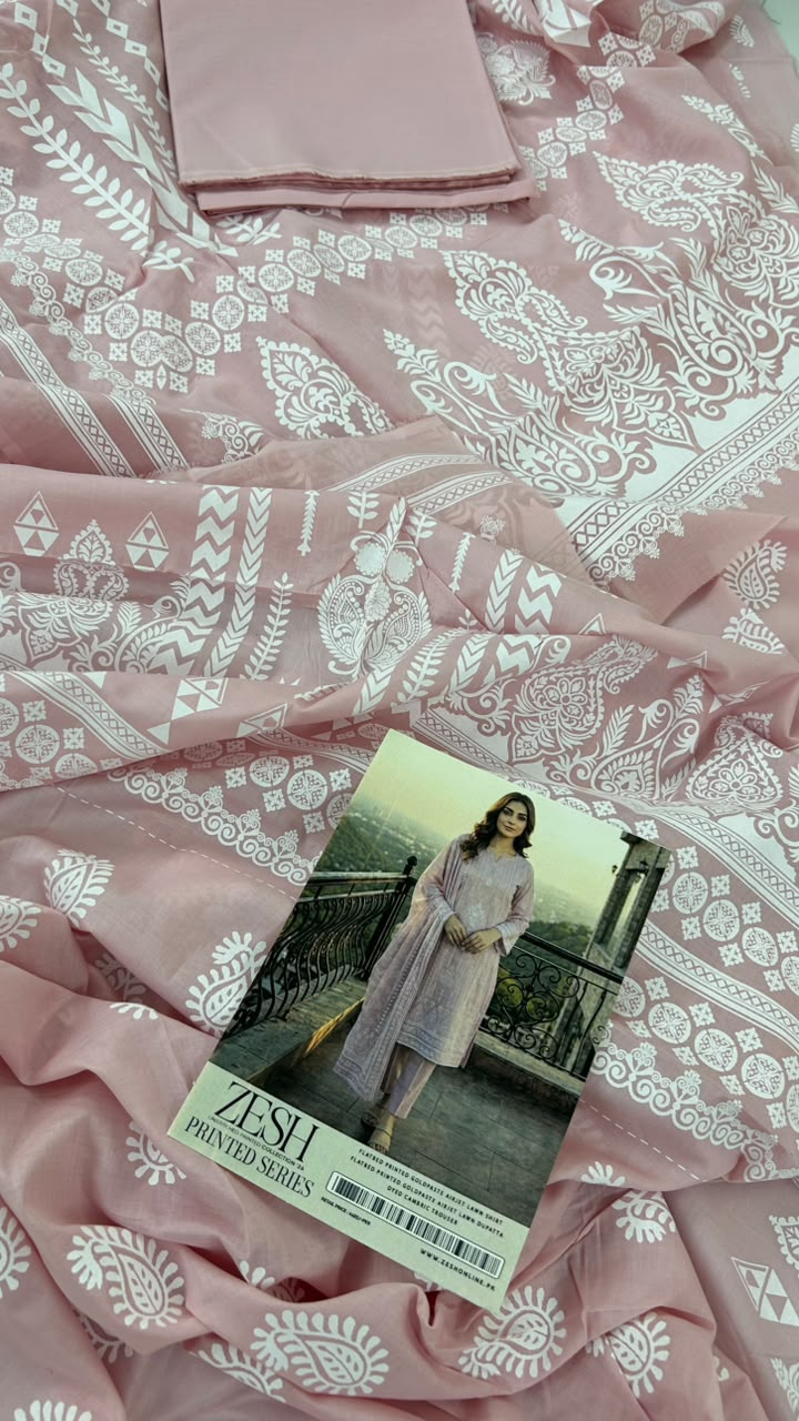 ZESH BLOCK PRINT LAWN 3 PC