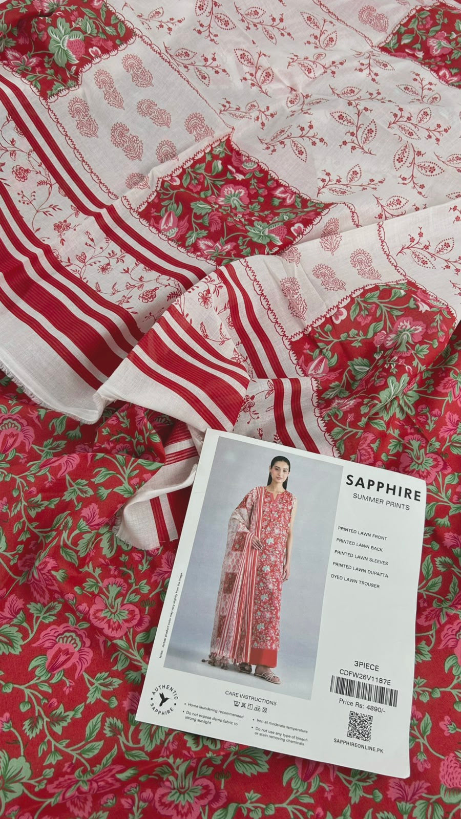 SAPPHIRE LAWN 3 PC