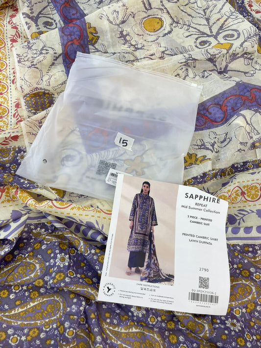 SAPPHIRE LAWN 2 PC SHIRT DUPATTA
