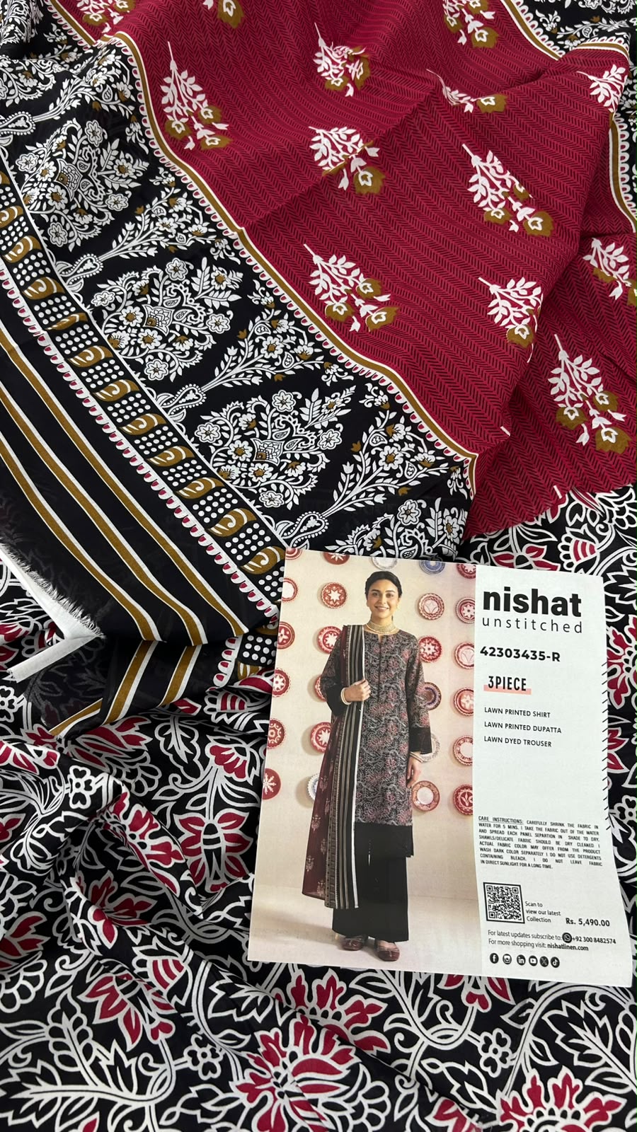 NISHAT LAWN 3 PC